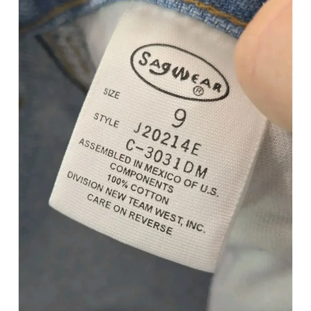 Sagwear Shorts Womens 9 28 Vintage 90s Y2K Jean Denim High ICP Baggy Rare HTF